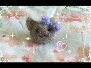 Easy DIY needle felted cat for beginers