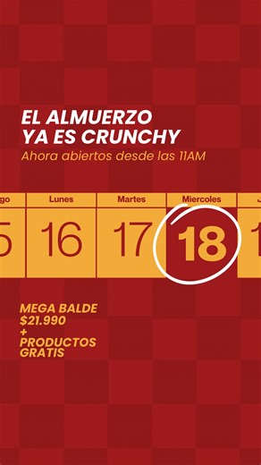 Crunchy | Burger & fries on Instagram: "🚨 ATENCIÓN BURZACO 🚨 Desde hoy queremos las máquinas funcionando las 24 horas. Sí, escuchaste bien. Esto ahora es como el Roca en hora pico… pero con Mega Baldes saliendo sin parar. 🚆🔥 Porque cada vez que la cocina se apaga… hay alguien que se queda sin su almuerzo. Y eso en Crunchy no pasa. Así que decidimos algo: no paramos más. Desde hoy Crunchy abre al mediodía. ⚡ Salón ⚡ Take away ⚡ Delivery en Burzaco ⚡ Todos los días Crunchy ahora también es med