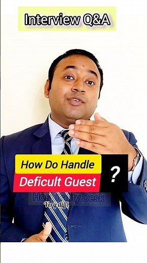 How To Handle Difficult Guests (Hospitality Tips) #hotel #interview #interviewquestions #complaint