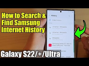 Galaxy S22/S22+/Ultra: How to Search & Find Samsung Internet History