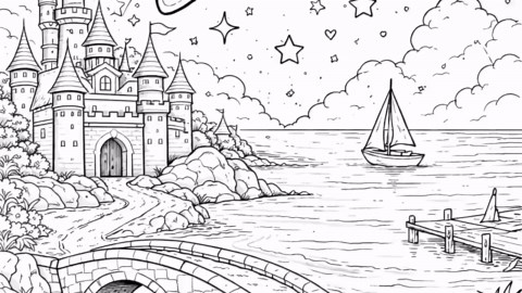 Shooting Star Coloring Pages, Activity Book Printable 75 Designs Instant Download - Etsy