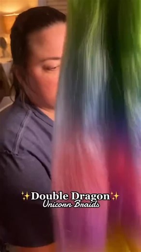 Gabby’s Unicorn Braid Bar on Instagram: "Double Dragon Unicorn Braid : MashUp #unicornbraids #unicornbraid #double #dragonbraid #dragonbraids #twinbraids #Braid #braids #gabby101 #3dbraid #softballhairstyles #softballhair #softballgirls #softballgirl #hairbraiding #braiding #fyp #fypシ"