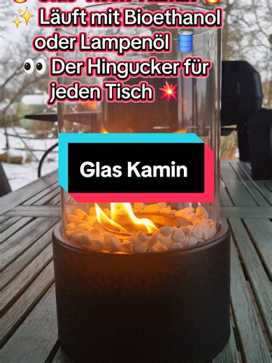 [Werbeinhalt] Dieser Glas-Tisch-Kamin verwandelt jeden Tisch in ein echtes Highlight 🔥✨ Sauberes Feuer mit Bioethanol oder Lampenöl – ganz ohne Rauch, ganz ohne Stress 😍 Perfekt für gemütliche Abende, Balkon, Terrasse oder als Eyecatcher im Wohnzimmer 👀 ⚡ Stylisch. ⚡ Flexibel. ⚡ Sofort einsatzbereit. 👉 Wer einmal das Flammenspiel sieht, will ihn nicht mehr missen. Sichere dir jetzt deinen neuen Lieblings-Hingucker 🔥🖤 #Tischkamin #Tischfeuer #Wohnaccessoire #Wohntrend #FeuerDesign