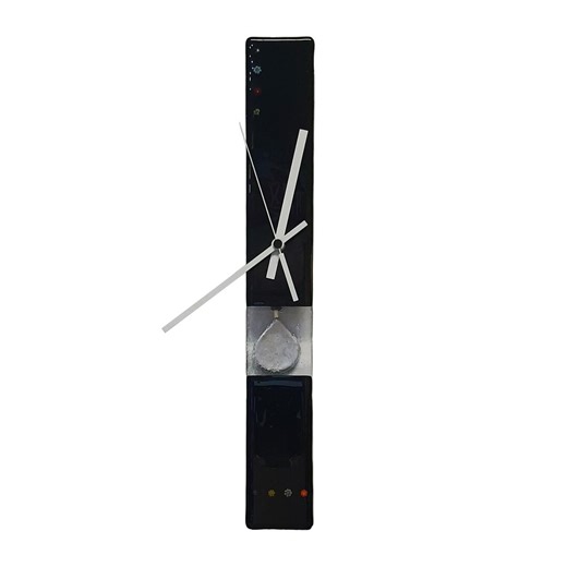 Murano Glass Pendulum Wall Clock - Model: STYLO DROP SILVER - Etsy