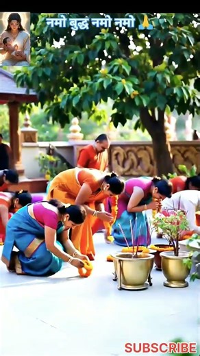 #DreamTrackAI When Gautam Buddha reached the grand Buddha temple, many monks and saints began offe