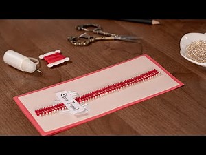 Elegant Hand Stitched Card with Beaded Embroidery