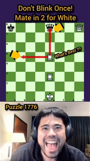 Don't Blink Once! Mate in 2 for White #chess #shorts #puzzle