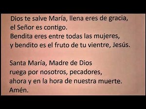 Hail Mary Prayer in Spanish