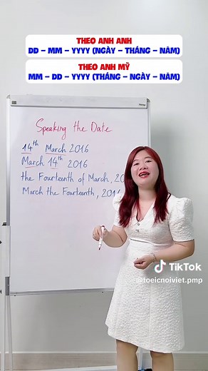 Cách đọc ngày tháng năm trong tiếng Anh