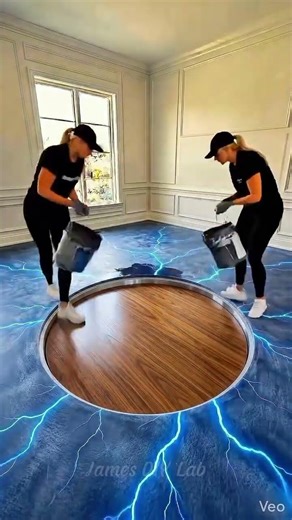 Incredible DIY Indoor Aquarium Floor Transformation! #viral #viralvideo #art #ai #aivideo 👍