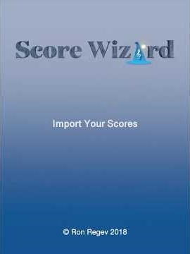 Import PDF Scores to Score Wizard / Sheet Music that Listens