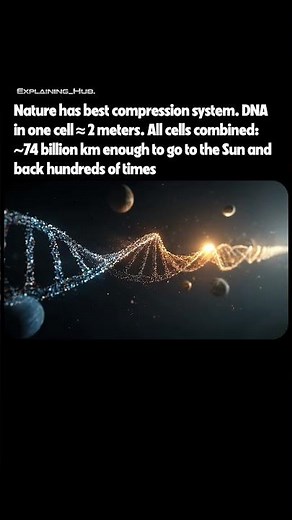 Your DNA Could Reach the Sun… And Back 😳 #science #facts #dna