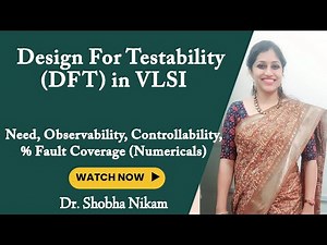Design For Testability (DFT) | Need | Observability | Controllability | % Fault Coverage(Numericals)