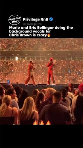 Mario and Eric Bellinger doing the background vocals for Chris Brown is crazy🔥