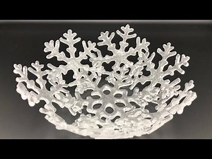 Fused Glass Snowflake Bowl