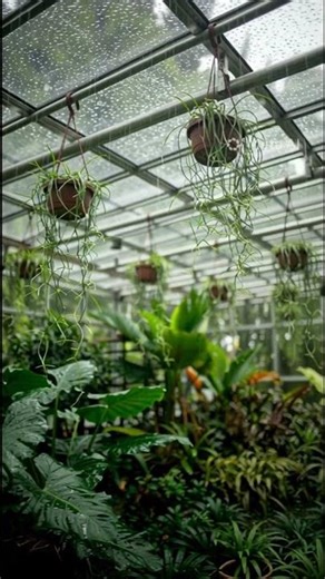 Rainy Tropical Greenhouse 🌧️ | Cozy Nature Ambience Short