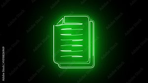 Document icon animation. File documents uploading icon animation.