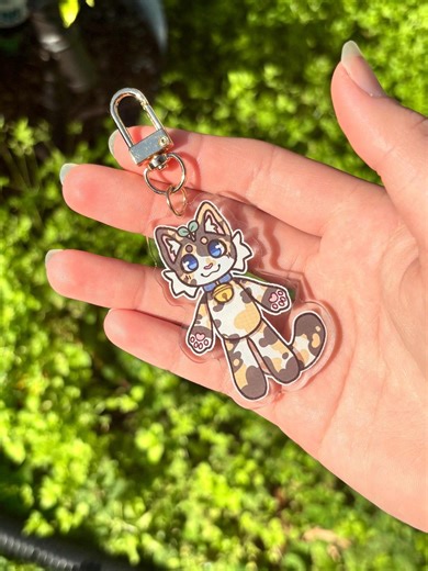 Calico Cat Fursona Keychain | Ratskullzstudioz Cricket - Etsy