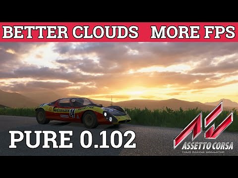 PURE 0.102 - 2D SKYDOME Clouds - Better FPS and looks Great - ASSETTO CORSA
