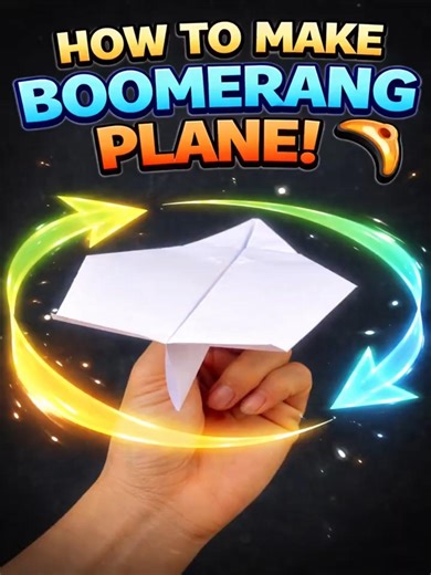 How to Make a Boomerang Paper plane 🪃 #shorts #diy #paperplane #boomerang #craft