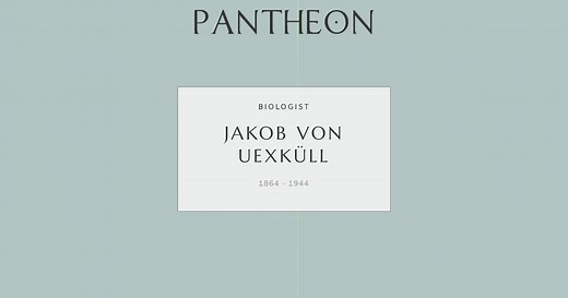 Jakob von Uexküll Biography | Pantheon