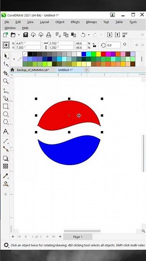 How to create Pepsi Logo in Corel Draw