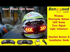 #Smart Wireless Motorcycle Helmet Light System | Detailed Review & Installation Guide | Banggood.com