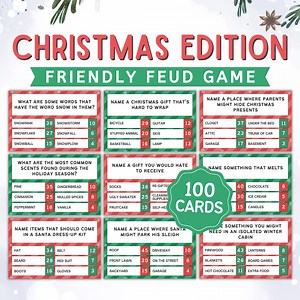Christmas Friendly Feud Game: Printable Trivia for Family (PDF) - Etsy Canada