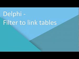 Delphi - Filter to link table