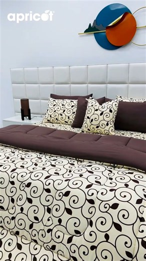 Apricot Comforter set | New Arrival Duvet Set | Best Comforter Set | King Size Retro Scales Design