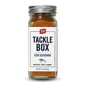 PS Seasoning Tackle Box - All-Purpose Seafood Seasoning with Mustard, Celery & Pepper - Flavorful Fish Seasoning for Marinade, Fish Batter, & Toppings for Meat, Seafood, Chicken, Appetizers, Sauces