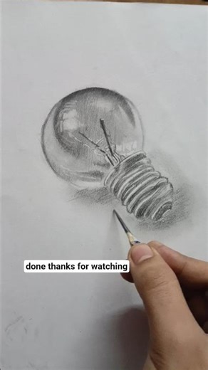 Stop drawing flat light bulbs! 💡 Here is how to master glass textures in 20 seconds. #Art