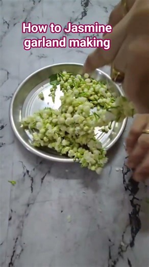 how to Jasmine flower 🌸🌹 garland making #shorts #letsstitchcooktipandvlog