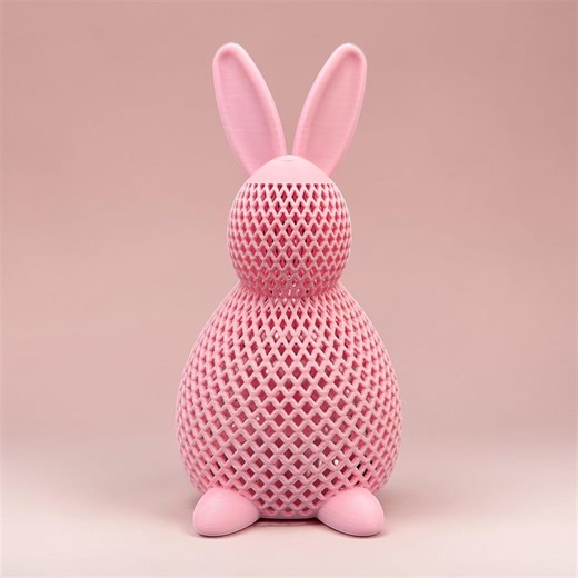 Modern Mesh Easter Bunny With LED Tea Light | Minimalist Spring Decor | Automated Timer - Etsy