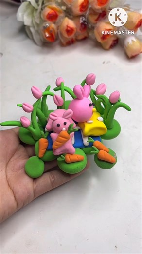 DIY idea 💞supar clay diye flower doll banano 🎄💕#diy #trend #painting #clay #creating