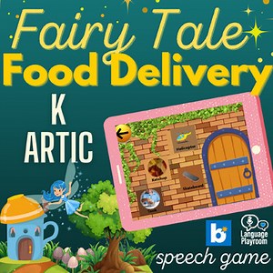K Articulation Fairy Tale Food Speech BOOM CARDS Task Card Game
