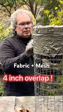 How to make cylindrical concrete planters using galvanized caging and cement fabric!