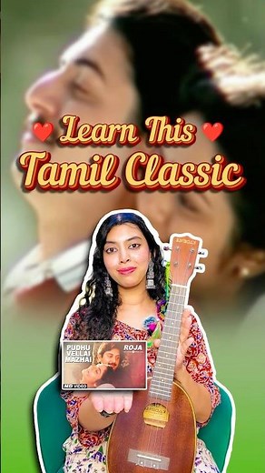 Pudhu Vellai Mazhai Ukulele Tutorial | Beginner Friendly ukulele songs 🎸 Tamil Song ukulele #shorts
