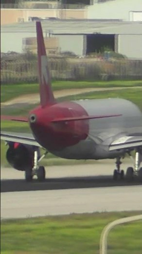 Air Malta Airbus A 320 9H-AEF Departs from Malta International Airport. #shorts