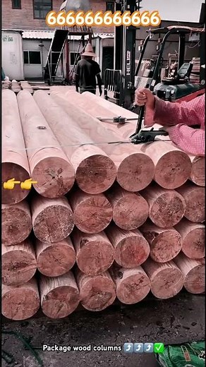Packing wood columns with useful tool