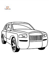 Rolls Royce Cullinan Car coloring page - Print, and Color Online!