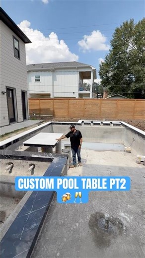 Custom Pool Table PT2🍻🥂#custom #construction #regalpoolshouston #pool #outdoors #yt #ytshorts