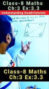 class 8 maths ch 3 understanding quadrilaterals| understanding |class 8 maths ex 3.3 #maths #shorts