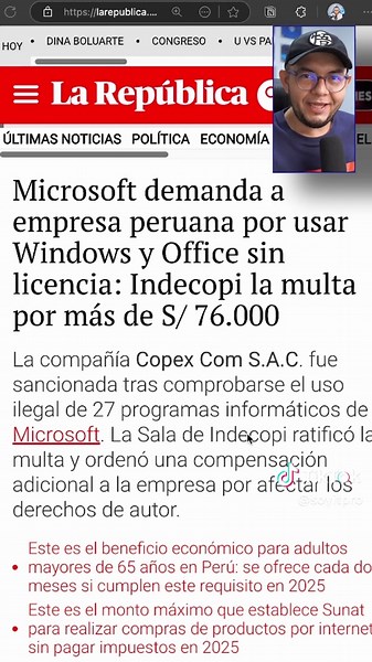 Microsoft MULTA empresa Peruana por uso ilegal de Windows y Office ¡Ojo con las licencias OEM! #sysadmin