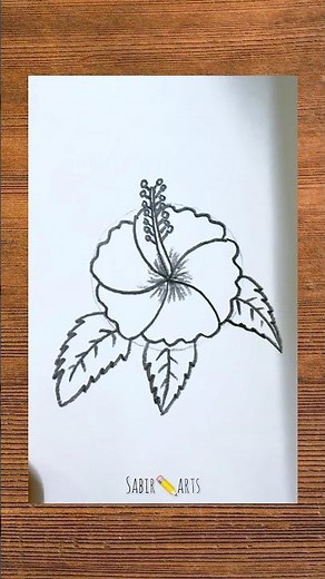 How to draw a Hibiscus 🌺 Flower - Simple and Beautiful 🤩