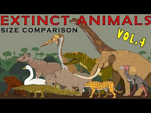 Random Extinct Animals Size Comparison Vol.4 (Elasmotherium, Palaeoloxodon, Mammoth, Tarbosaurus)