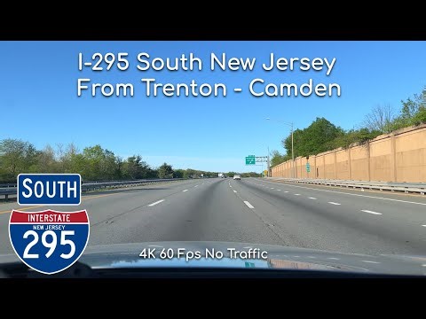 New Jersey i295 South From Trenton To Camden/Philadelphia Area. 4K