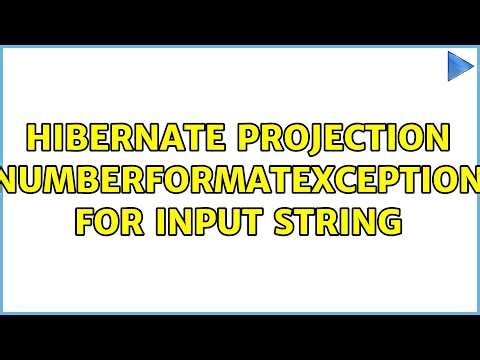 hibernate projection NumberFormatException for input string