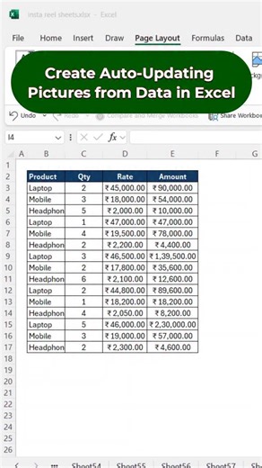 Convert Data into Linked Picture in Excel #Excel #ExcelTips #ExcelTricks #ExcelTutorial #ExcelHacks #ExcelShortcuts #ExcelForBeginners #LearnExcel | The Core Skills