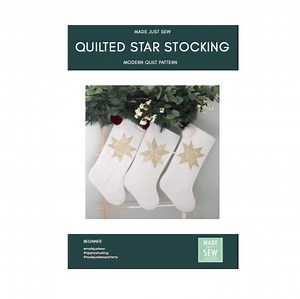 Quilted Star Christmas Stocking PDF Pattern: Beginner Sewing (instant Download) - Etsy